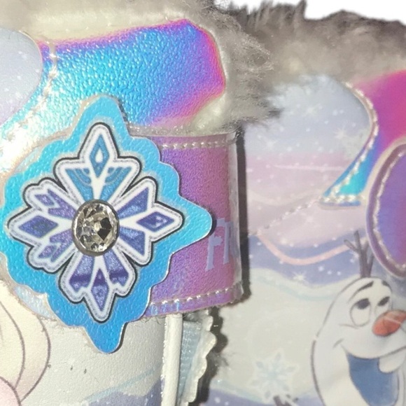 Disney Frozen Snow Boots Toddler Light Up Fur Lined Character Size 5 - Picture 8 of 9